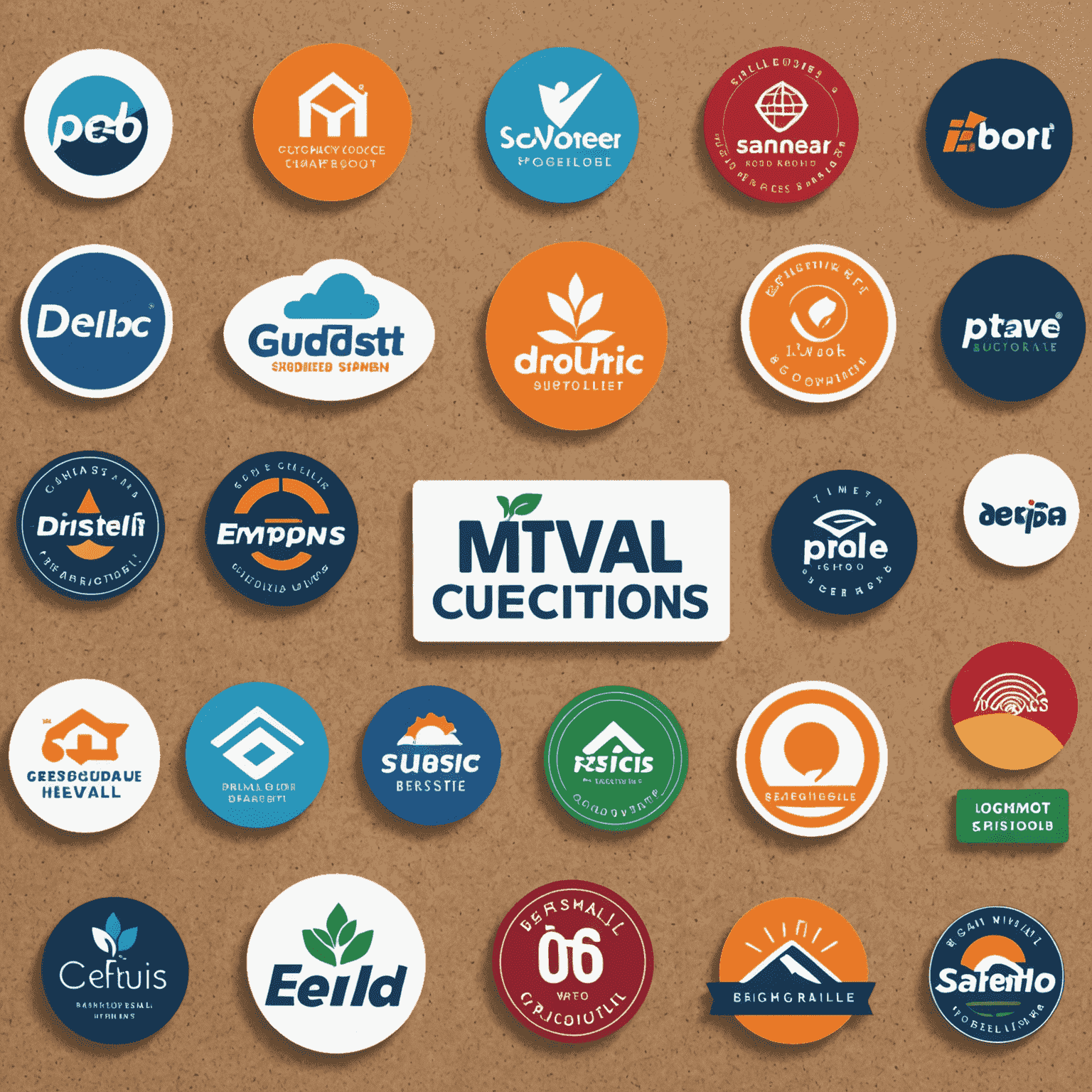 Collage de logotipos y materiales de marca representando casos de éxito de clientes