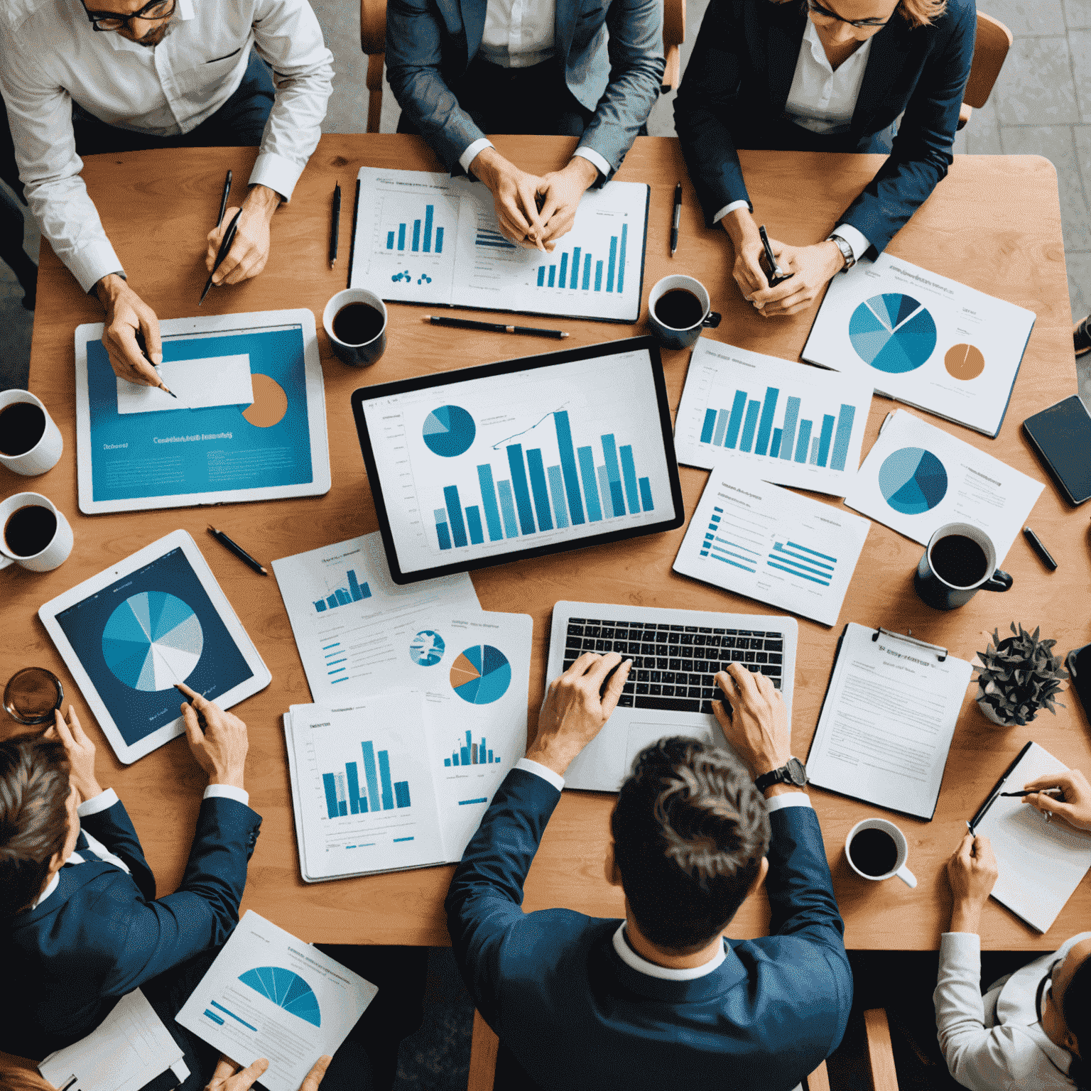 Imagen de una sesión de consultoría de marca, mostrando a expertos analizando tendencias de mercado, discutiendo estrategias de posicionamiento y presentando oportunidades para fortalecer la presencia de la marca.